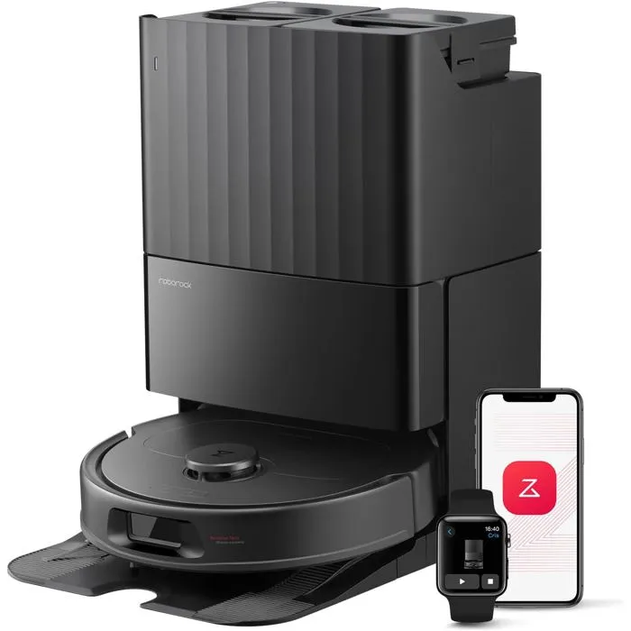 Roborock QV35S - Aspirador Robot Inteligente 10.000 Pa com Estação de Limpeza Total