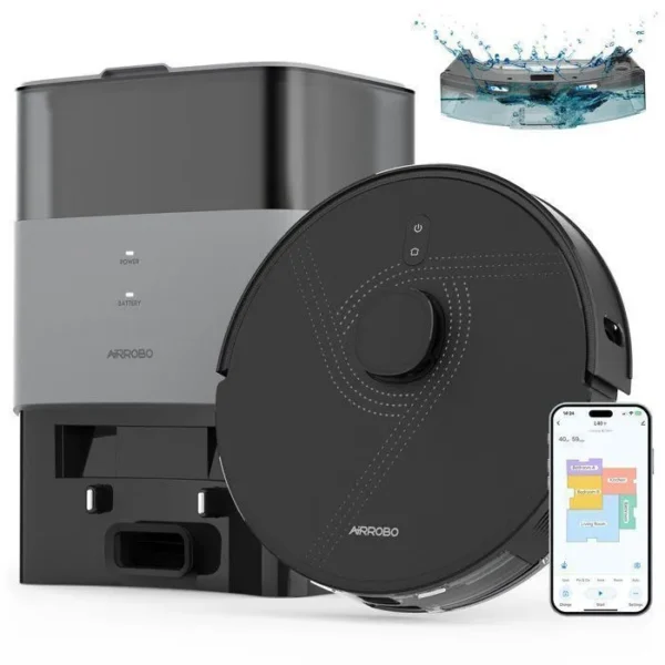 AIRROBO L40+ Aspirador Robot Inteligente 3-em-1 com Estação de Autoesvaziamento