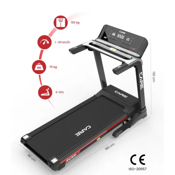 Tapis de corrida conectado - 20 km/h - CARE RUNNER com Kinomap - Image 5